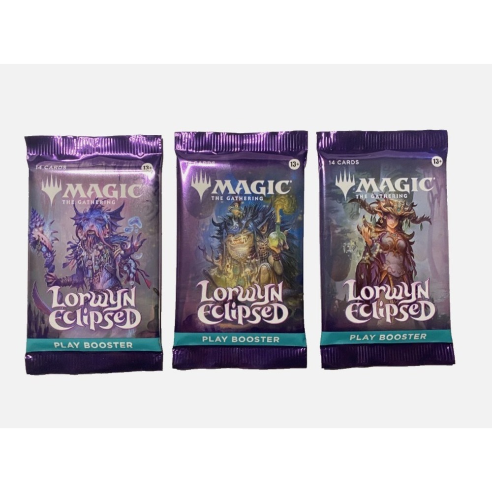 Lorwyn Eclipsed individual Play Booster 3-Pack New Sealed Magic the Gathering
